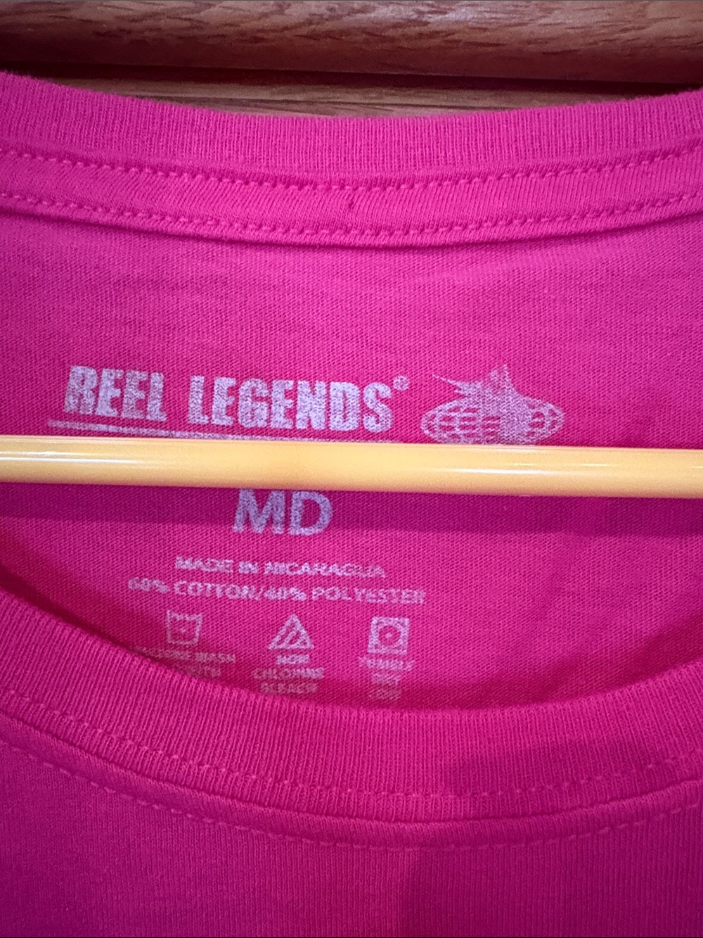 Reel Legends Hot Pink Logo Tee - Picture 2 of 3